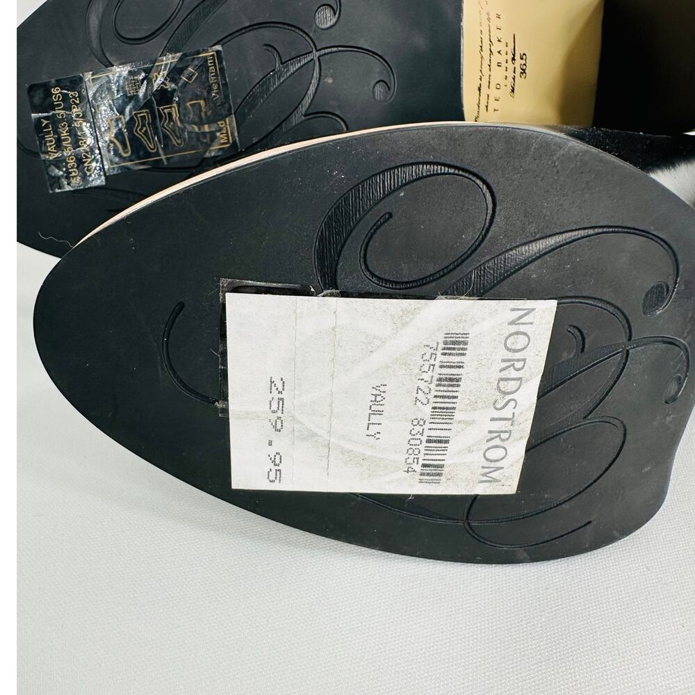 Ted Baker Vaully Leather Ankle Booties Almond Toe Boots in Black Size 36.5 NEW - Picture 11 of 12